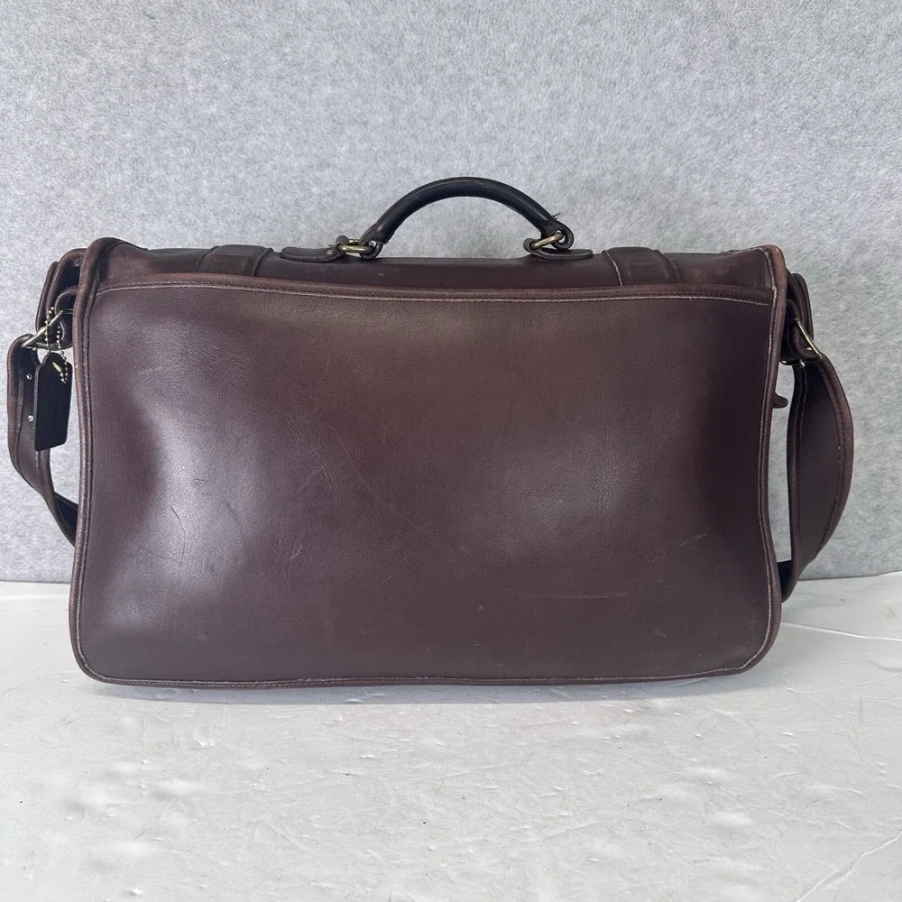 COACH Vintage Briefcase Essex Bag 5275 Mahogany Brown Leather Metropolitan USA